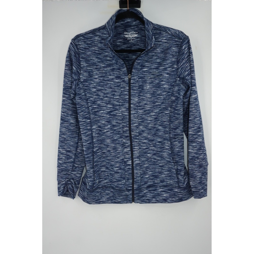 Straight Down Full Zip Jacket Women's Large Blue Stone Eagle Golf Made USA